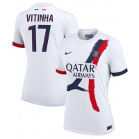 Paris Saint-Germain Vitinha #17 Vieraspaita Naiset 2024-25 Lyhythihainen